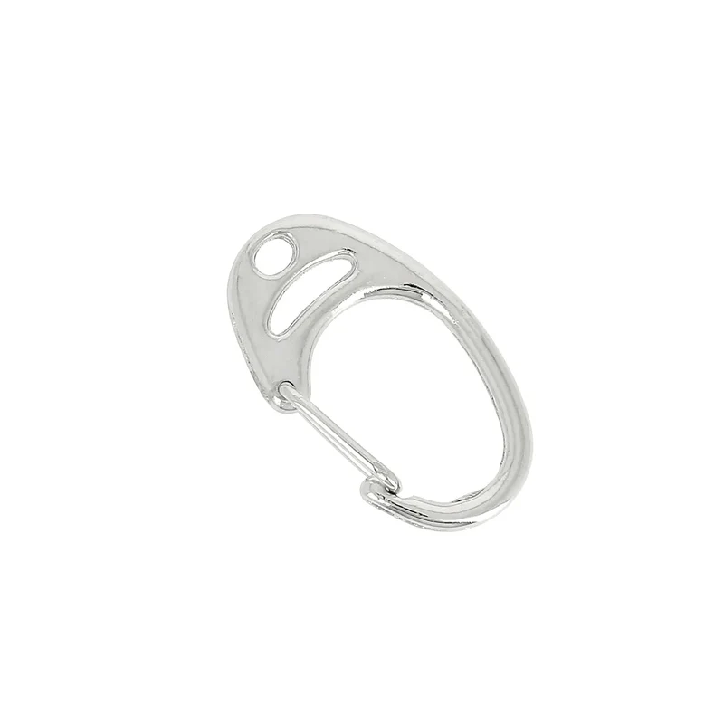 Mousqueton ovale pour porte clé - NICKELÉ