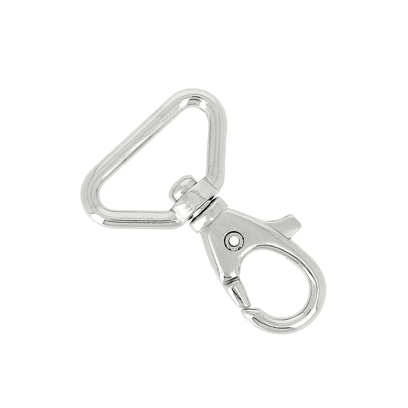 Mousqueton pivotant à tirette - NICKELÉ - 20mm