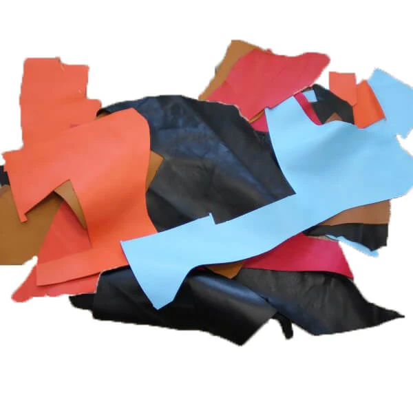 Lot de 500 g de chutes de cuir d'agneau - COULEURS DIVERSES