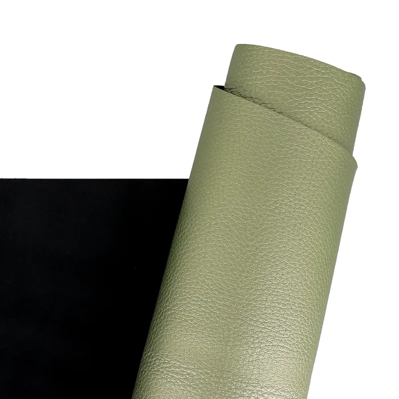 Peau de cuir de vachette grainé métallisé - VERT TILLEUL W36
