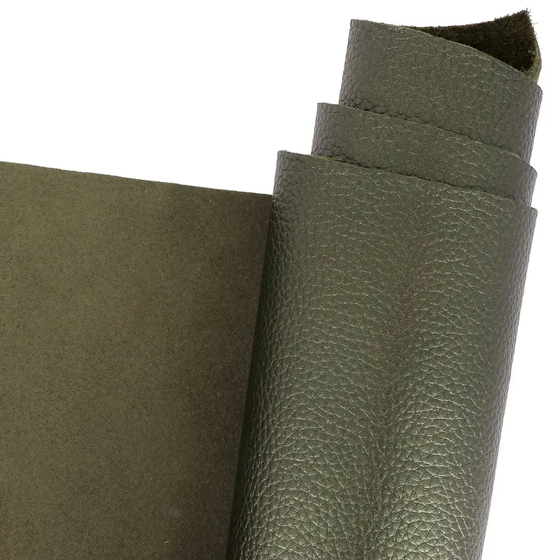 Peau de cuir de vachette métallisé - VERT KAKI W37