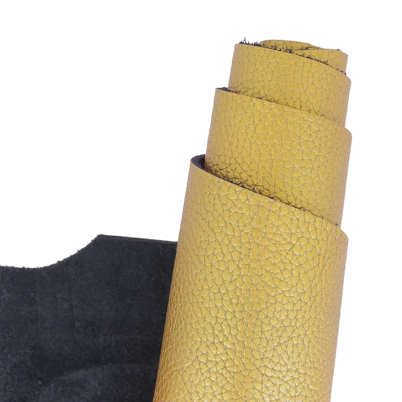 Peau de cuir de vachette grainé métallisé - DORÉ W34
